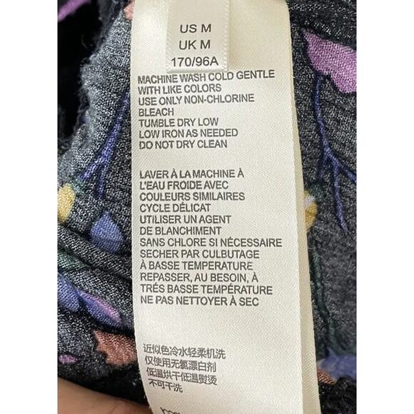 Anthropologie Medium JOVIE Floral Button Up Shirt Dolman Sleeve Colorful READ - Picture 7 of 10